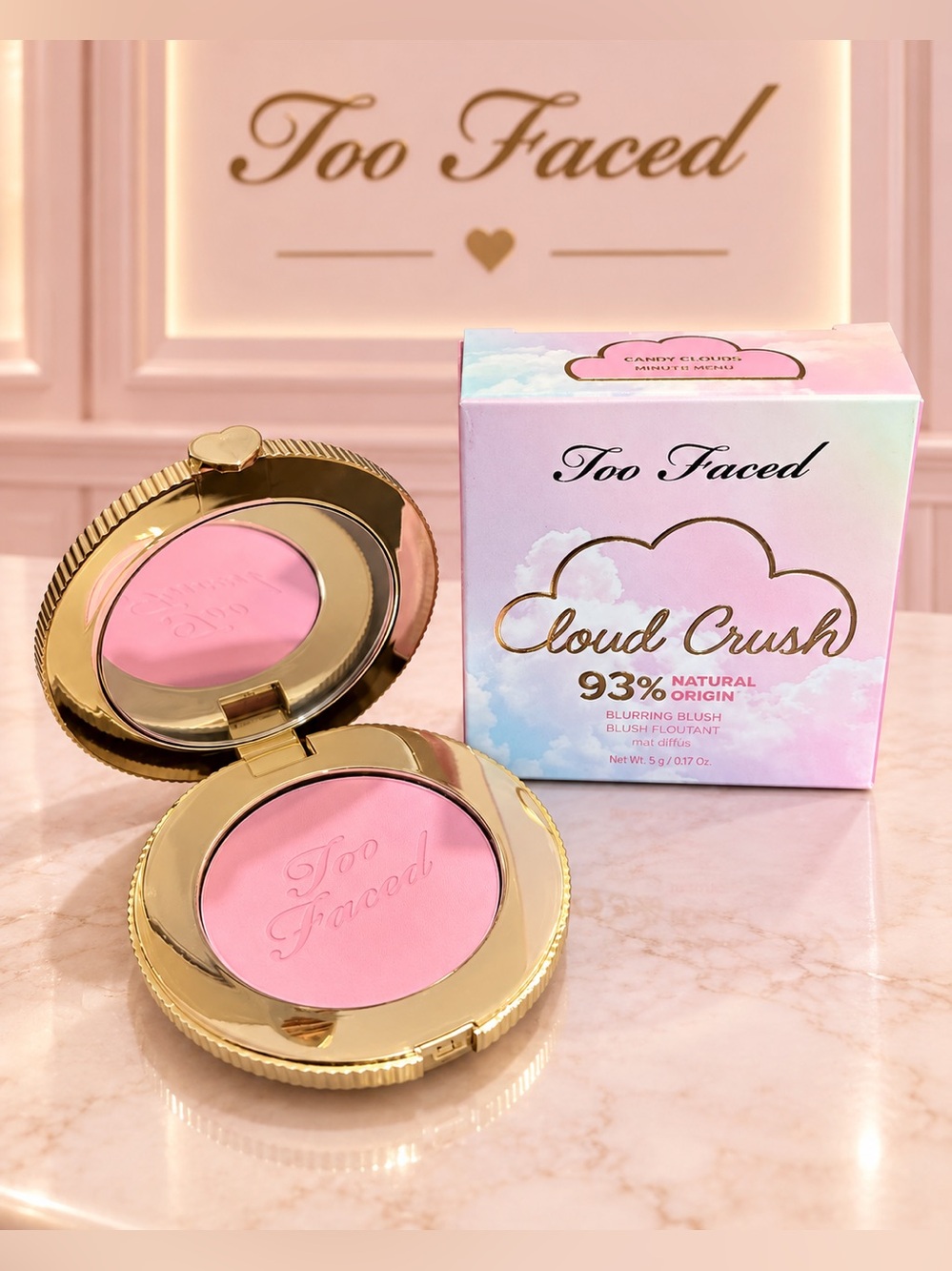 Too Faced Cloud Crush Blurring Blush Candy Clouds Cool Soft Pink